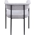 thumbnail image 6 of Meridian Furniture Malin Grey Boucle Fabric Dining Chair (Set of 2), 6 of 8