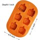 thumbnail image 2 of Juego de moldes para hornear de calabaza fantasma de Halloween de silicona de 2 piezas brillar Juguete, 2 of 6