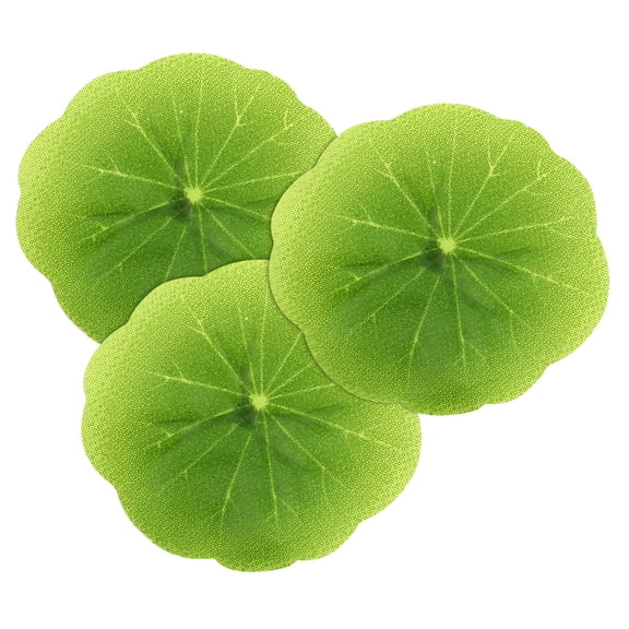 BESTOYARD 30Pcs Green Artificial Lotus Leaves Plastic Lily Pads for Tabletop and Aquarium Decor