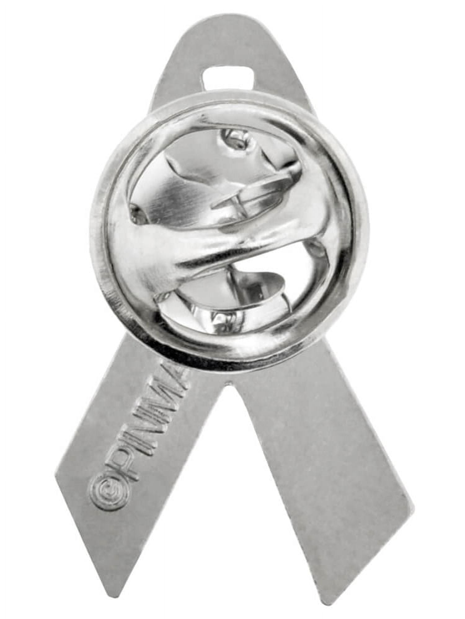 Silver Awareness Ribbons | Lapel Pins