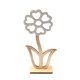 thumbnail image 1 of 1 Uds. De flores pequeñas huecas de madera Natural, adornos de Pascua, mesa de regalo, tulipán sólido para Festival, boda, 1 of 8