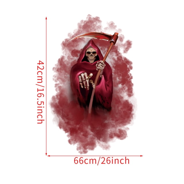 Pegatinas de pared de Halloween, silueta de fantasma femenino, pegatinas de ventana de Halloween, pegatinas de decoración de pared de terror con ambiente festivo