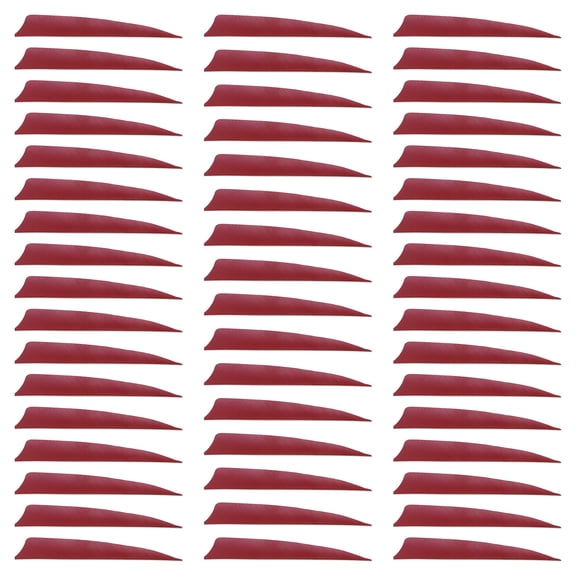 Uxcell Arrow Vanes Arrow Fletching 5" Shield Shape Turkey Feathers for Hunting DIY Shooting(Red, Pack of 50)