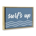thumbnail image 3 of Stupell Industries Eclectic Blue Surf's Up Gold Floating Frame Canvas Art, 31 x 21, by Lettered and Lined, 3 of 8