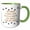 Green/White, variant on 3drose, Cute Paw Print with Text About Retirement, 11oz Two-tone Blue Mug