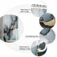 thumbnail image 3 of Abstract Art Black Grey Shower Curtain, 36" x 72", Marble Texture Waterproof Bathroom Curtain Washable Shower Curtain Set with 12 Hooks, 3 of 6