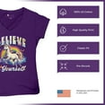 thumbnail image 6 of Believe in Yourself Unicorn Women's V-Neck T-shirt Colorful Rainbow Magical Pony, 6 of 7