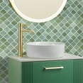 thumbnail image 5 of Thicker Upgrade Sage Green Peel and Stick Arabesque Vinyl Tile Backsplash 12 x 12 inch ( set of 10), 5 of 8
