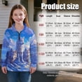 thumbnail image 7 of Uorisanigo Girls Half Zipper Sweatshirts Oversized Snow Wolf Blue Long Sleeve Lapel Zipper Sweatshirts Drop Shoulder Cropped Pullover Hoodies for Teen Girl Athletic Outerwear, 7 of 7