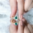 thumbnail image 5 of Rosec Jewels Pear Shape Emerald Solitaire Ring with Diamond for Women - 5X7 mm (AAA Grade), 14K Yellow Gold, US 3.00, 5 of 9