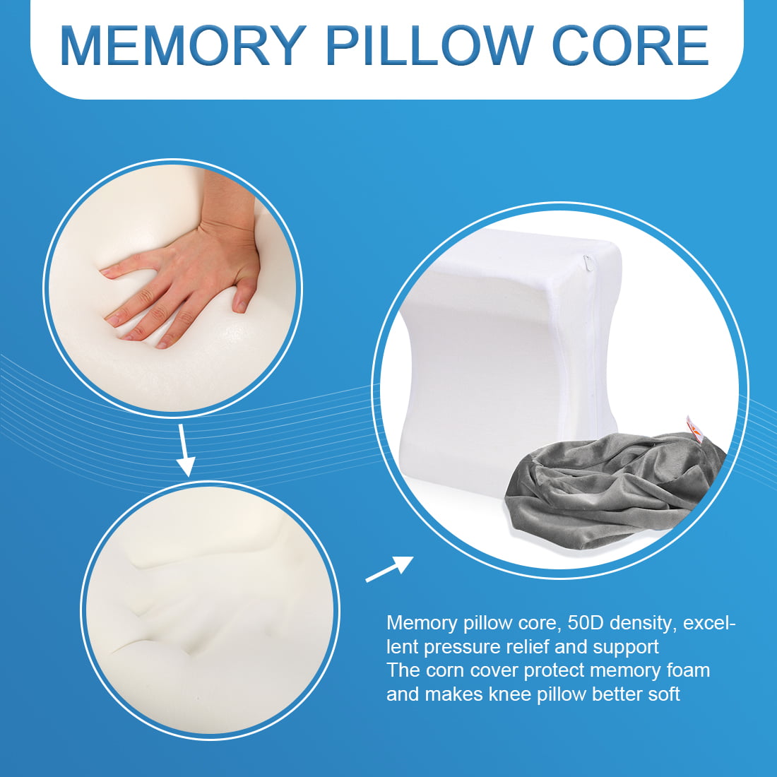 Contoured Memory Foam Leg Pillow - 6918292