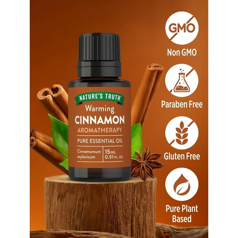 Nature's Truth Cinnamon Essential Oil, 15 mL for Diffuser
