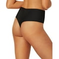 thumbnail image 2 of Maidenform Shaping Thong Panty Cool Comfort Black Lace Underwear SmoothTec, 2 of 4