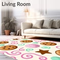 thumbnail image 2 of ODIKA 2'x3' Machine Washable Non-Slip Area Rug, Sweet Christmas Cookie Fantasy with Frosted Details and Playful Ornaments High Traffic Rug with Pad, Brown, 620901, 2 of 8