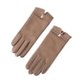 thumbnail image 4 of Bmisegm Womens Winter Warm Gloves Winter Touchscreen Windproof Lined Thermal Driving Outdoor Cold Weather Mittens Khaki, 4 of 4