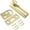 Brushed Gold, variant on 1 Pack Solid Brass 2 Inch Surface Bolt, Brushed Gold Slide Latch Door Lock Bolt, Heavy Duty French Door Lock for Recessed Doors, Flush Gates