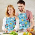 thumbnail image 3 of Pioneer Flower Floral Print Pattern Apron for Women and Men, Cotton Linen Waterproof with Pockets, Adjustable, 33x27 Inch for Kitchen, Gardening, BBQ, Salon, 3 of 6