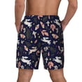 thumbnail image 4 of Uemuo Retro Rabbit Flower Pattern Mens Swim Trunks Quick Dry Board Shorts with Mesh Lining, Stretch Beach Shorts Quick Dry No-Chafing Board Shorts-3X-Large, 4 of 9