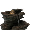 thumbnail image 6 of Decorative 4 Tier Rock Look Water Fountain with LED Rolling Glow Ball for Home and Garden, 6 of 11
