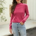 thumbnail image 2 of Bovemsi Womens Sweaters For Women Knit Crew Neck Long Sleeve Soft Pullover Sweater Fall Sweaters, 2 of 4
