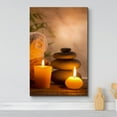 thumbnail image 2 of wall26 Canvas Print Wall Art Massage Stones with Atmospheric Candles Floral Nature Photography Realism Zen Scenic Relax/Calm Multicolor for Living Room, Bedroom, Bathroom, Office - 32"x48", 2 of 5