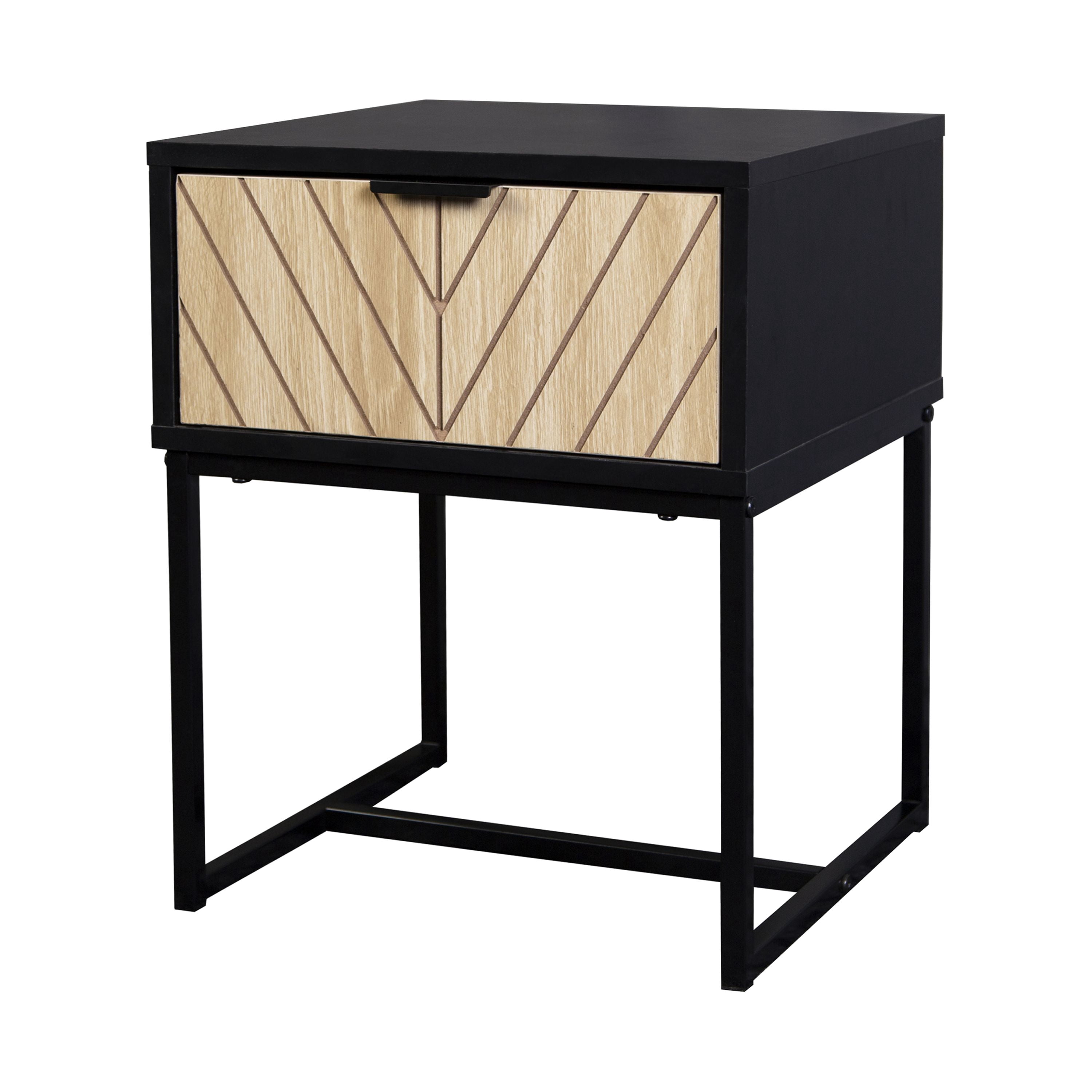 Modern Entryway Console Table with Storage Drawer, Compact Side Accent Table, Black Finish Wooden Drawer Narrow Space Saving Sofa Table for Hallway Living Room