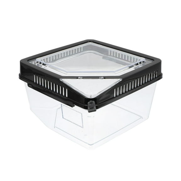PBPBOX Black Reptile Breeding Box with Large Ventilated Habitat for Snakes Spiders and Small Pets