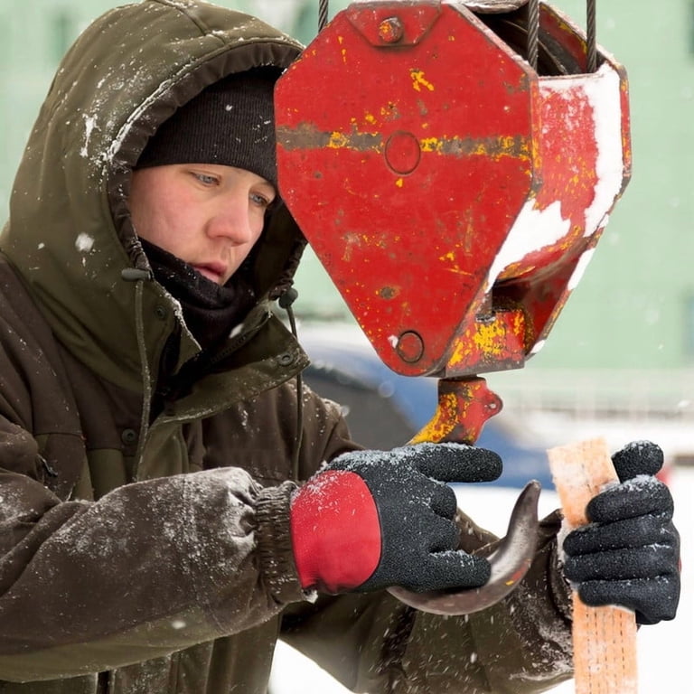 KAYGO Waterproof Insulated Thermal Work Gloves, Red photo 5