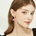 thumbnail image 4 of CILENON Hoops Enamel Western Cowboy Boots Earrings Cowboy Pendant Earrings (Pink,One Size), 4 of 5