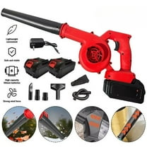Cordless Leaf Blower - Lightweight Electric Mini Air Blower 2-in-1 Handheld Vacuum, 2 Batteries, Home Garden Car Cleaning, 21V