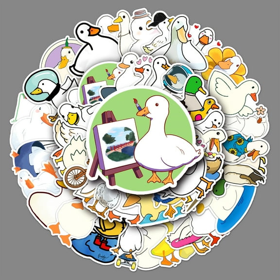 Duck Stickers |50Pcs Duck Waterproof Vinyl Decals for Water Bottles Bicycle Laptop Refrigerator Luggage Computer Mobile Phone