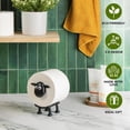 thumbnail image 2 of Koocovel Funny Sheep Toilet Roll Holder Black Resin Animal Tissue Organizer Stackable Home Decor for Bathroom Living Room Kitchen, 2 of 6