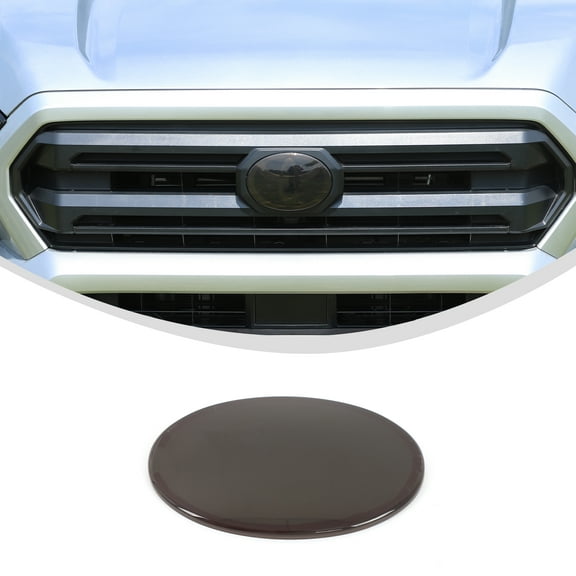 Front Emblem Smoked Cover for 2024 2025 Toyota Tacoma, Emblem Protection Trim, Car Emblem Decorative Accessories