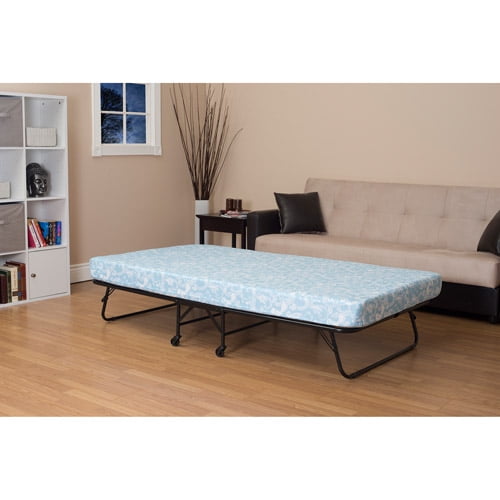 Twin Sized Folding Bed with Mattress 5" Foam Guest RV Camping Portable