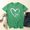 thumbnail image 2 of Erwazi Women's Valentine's Day T-Shirt Heart Print Crew Neck Short Sleeve Casual Summer Top, 2 of 7