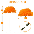 thumbnail image 3 of BNNG Marigold Flower Heads Bulk, Faux Mexican Marigold Artificial Flowers for Diwali Home Decor DIY Wreath Garland Craft Wedding Mexican Party Day of The Dead Decoration Halloween Decor, 3 of 5