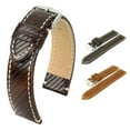 thumbnail image 6 of Hirsch Rivetta Leather Watch Strap - Golden Brown - L - 20mm - Shiny Silver Buckle, 6 of 9