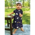 thumbnail image 4 of Hudson Baby Infant and Toddler Girl Cotton Short-Sleeve Dresses 2pk, Night Blooms, 9-12 Months, 4 of 4