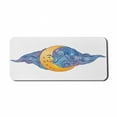 thumbnail image 1 of Moon Computer Mouse Pad, Abstract Crescent Moon with Swirling Cloud Backdrop Mystic Design, Rectangle Non-Slip Rubber Mousepad X-Large, 35" x 15" Gaming Size, Pale Orange Lilac, by Ambesonne, 1 of 2