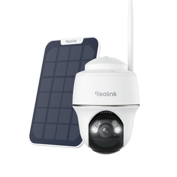 Reolink Argus PT 2K 5MP Wi-Fi Battery Solar Security Camera, Smart Detection, Color Night Vision, Pan Tilt, 2-Way Audio