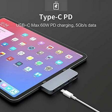 HyperDrive 4 Port USB C Hub - USB C Docking Station for Apple iPad Pro