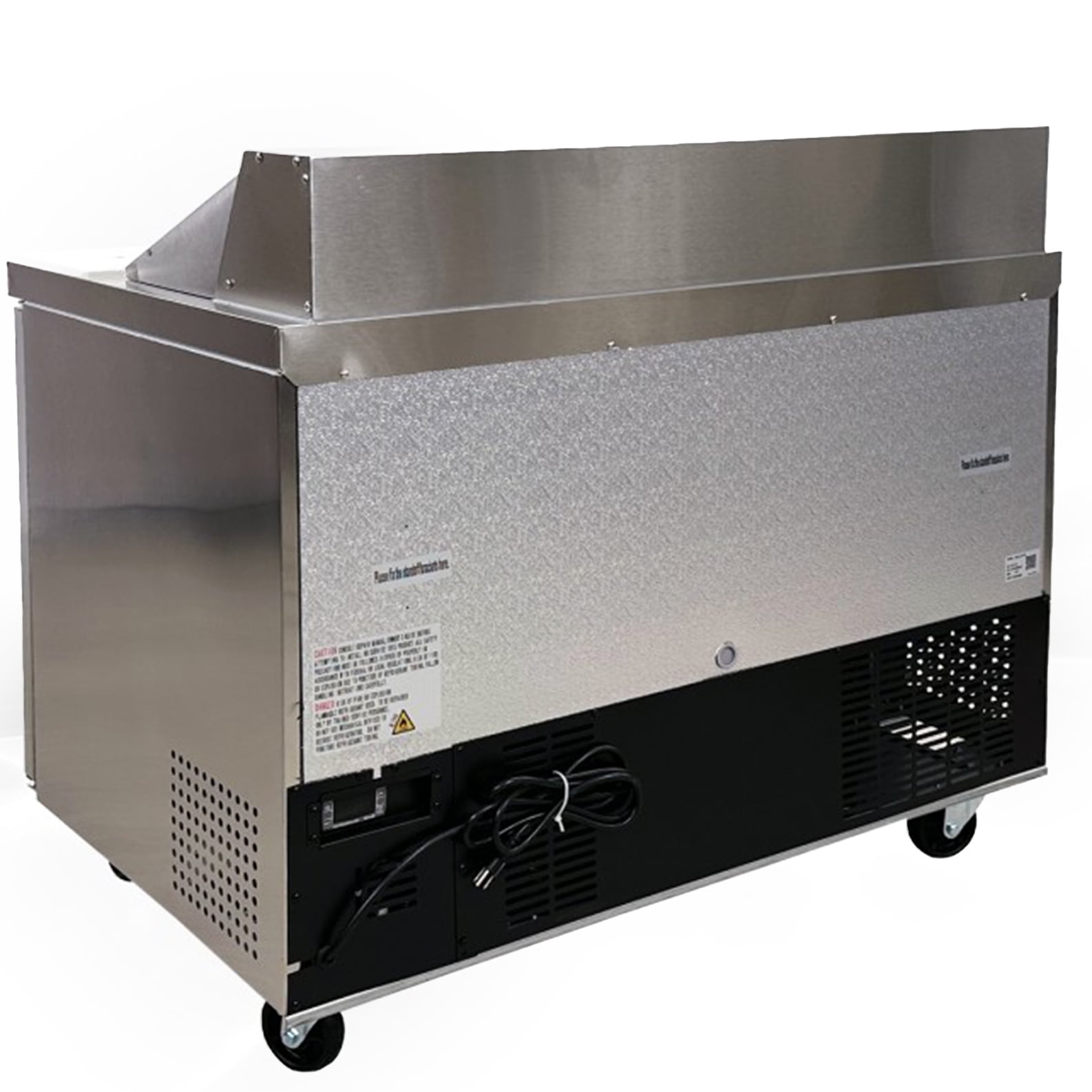NSF 48" Commercial Sandwich & Salad Prep Table – 9.5 Cu. Ft., Stainless Steel, ETL Certified, R290 Refrigerant
