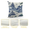 thumbnail image 4 of JEUXUS  Chinoiserie Pillow Cover  Blue and White Throw Pillow Covers Farmhouse Outdoor Pillowcase Square Cushion Cover for Bedroom Living Room Sofa Couch Home Decor, 4 of 5