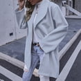 thumbnail image 4 of Casual Jackets for Juniors Women's Wool Thin Jacket Coat Trench Jacket Coat Warm Solid Long Jacket, 4 of 5