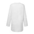 thumbnail image 2 of Gibobby Blusa Manga Larga Mujer Camisa de manga larga con cuello en V de color sólido transpirable para mujer Blusa de mujer de manga cómoda（Blanco， XL), 2 of 5