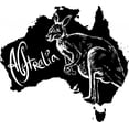 thumbnail image 2 of Kangaroo as Australian Symbol Wall Decal Wallmonkeys Peel and Stick Animal Graphics (48 in W x 44 in H) WM502943, 2 of 4