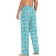 thumbnail image 5 of FREEAMG Teeth Star Pattern Tooth On Blue Men's Pajama Pants Sleepwear Lounge Pajama Bottoms, 5 of 6