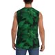 thumbnail image 4 of Balery Green Leave Fern Camisetas sin mangas para hombre, absorbe la humedad y protege contra el mal olor.-Large, 4 of 7