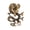 Yellow, variant on Chinese Style Brooch Men Enamel Dragon Shape Faux Pearl Pin Clothing Coat Badge Jewelry Party Accessories