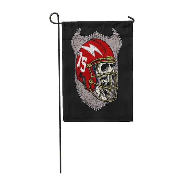 KDAGR Armour American Football Skull and Shield Stones Brand Garden Flag Decorative Flag House Banner 12x18 inch